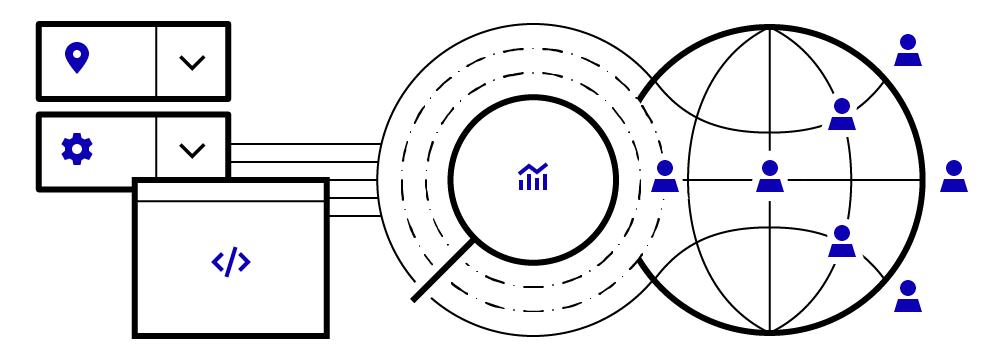 A simple illustration showing StackPath portal ease of use